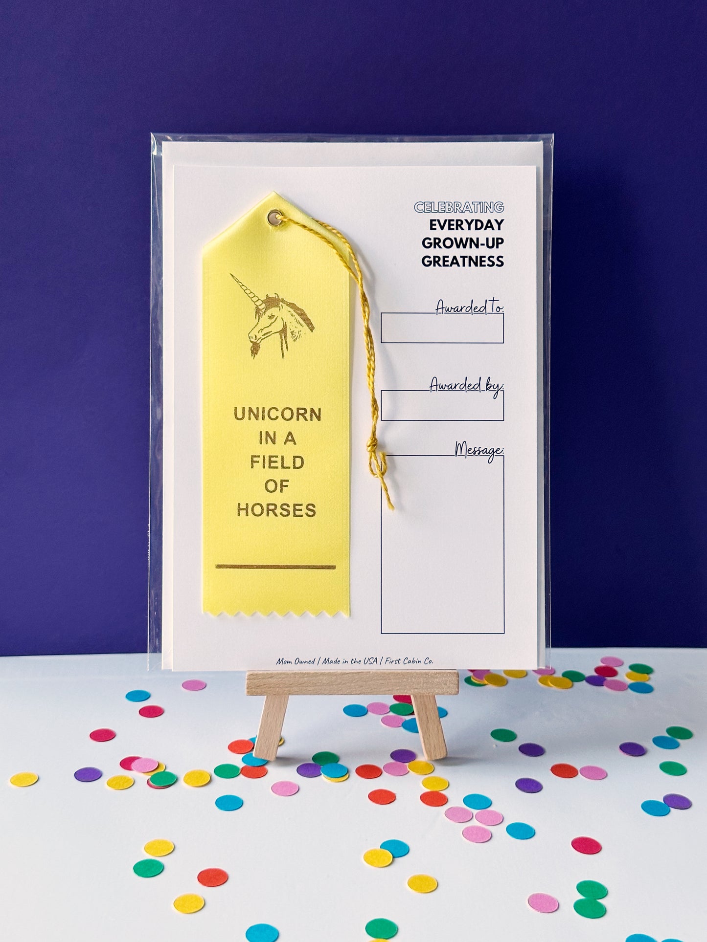 Unicorn In A Field Of Horses Award Ribbon