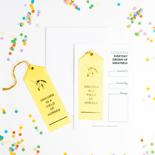 Unicorn In A Field Of Horses Award Ribbon